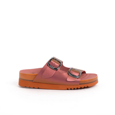 Vally Mules Synthetic Iridescent Orange N. 36