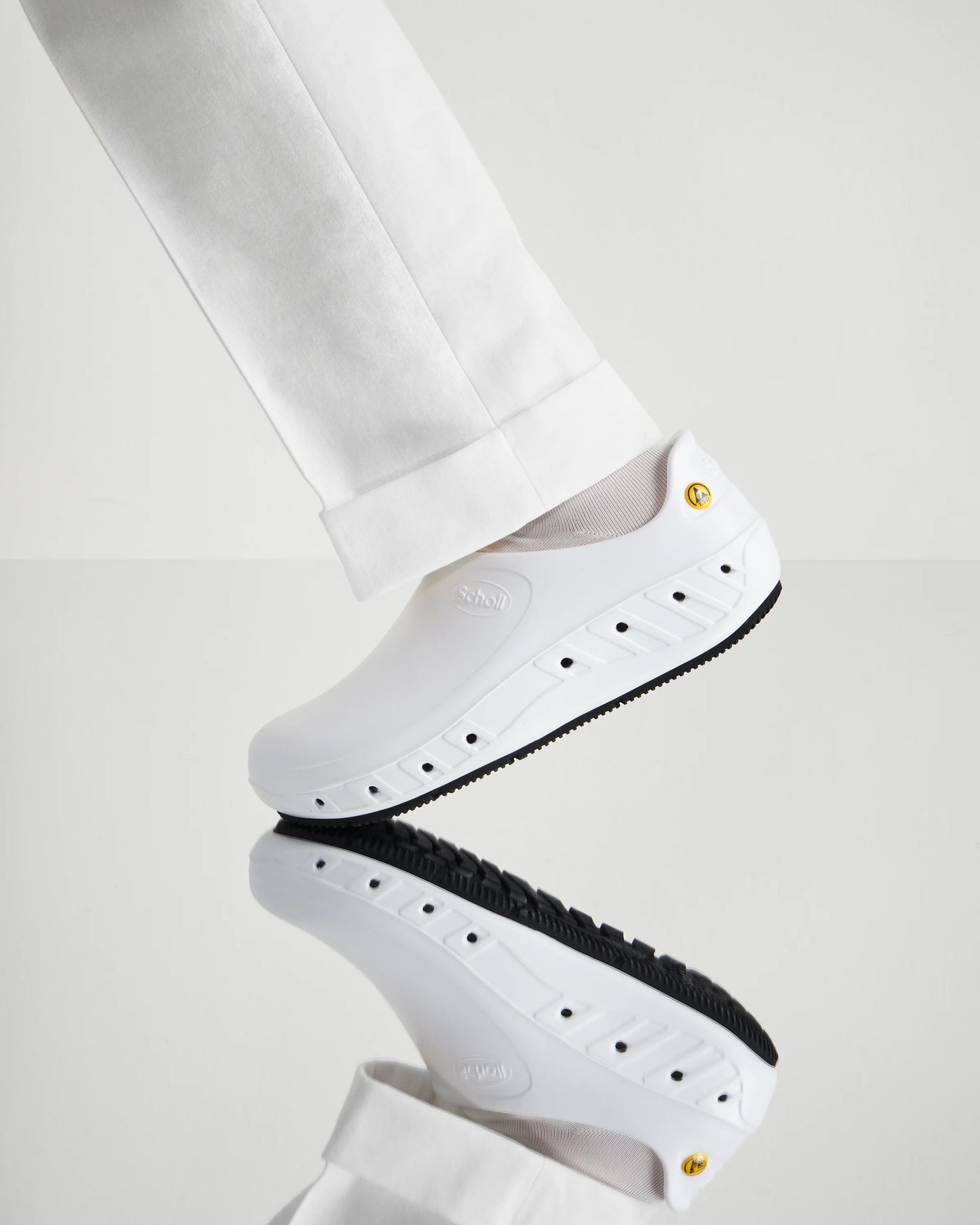 Scholl Ultragrip Shoe Eva Unisex White Sfoderato Suola Gomma N.36