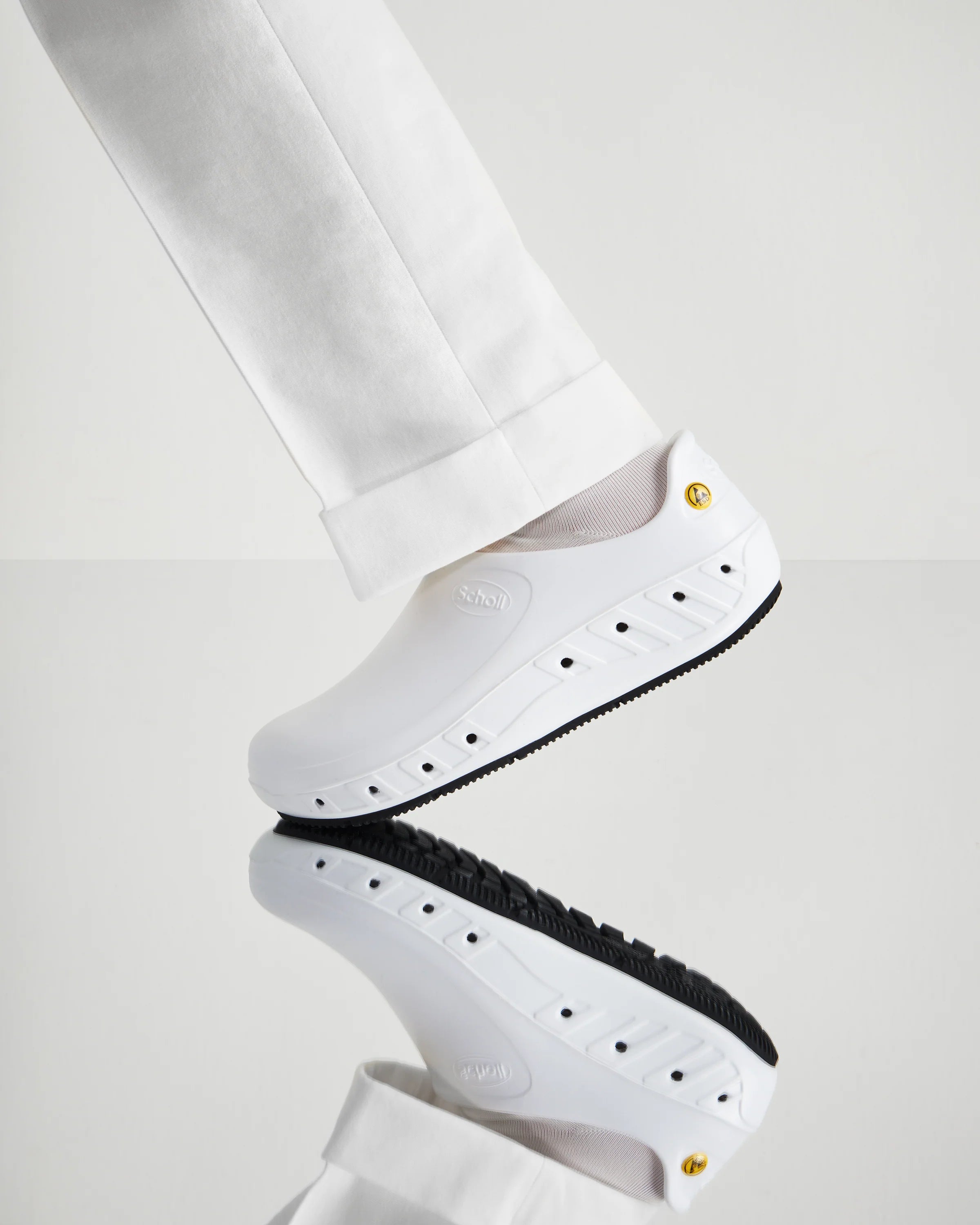 Scholl Ultragrip Shoe Eva Unisex White Sfoderato Suola Gomma N.41 - Scholl Ultragrip Shoe Eva Unisex White Sfoderato Suola Gomma N.41