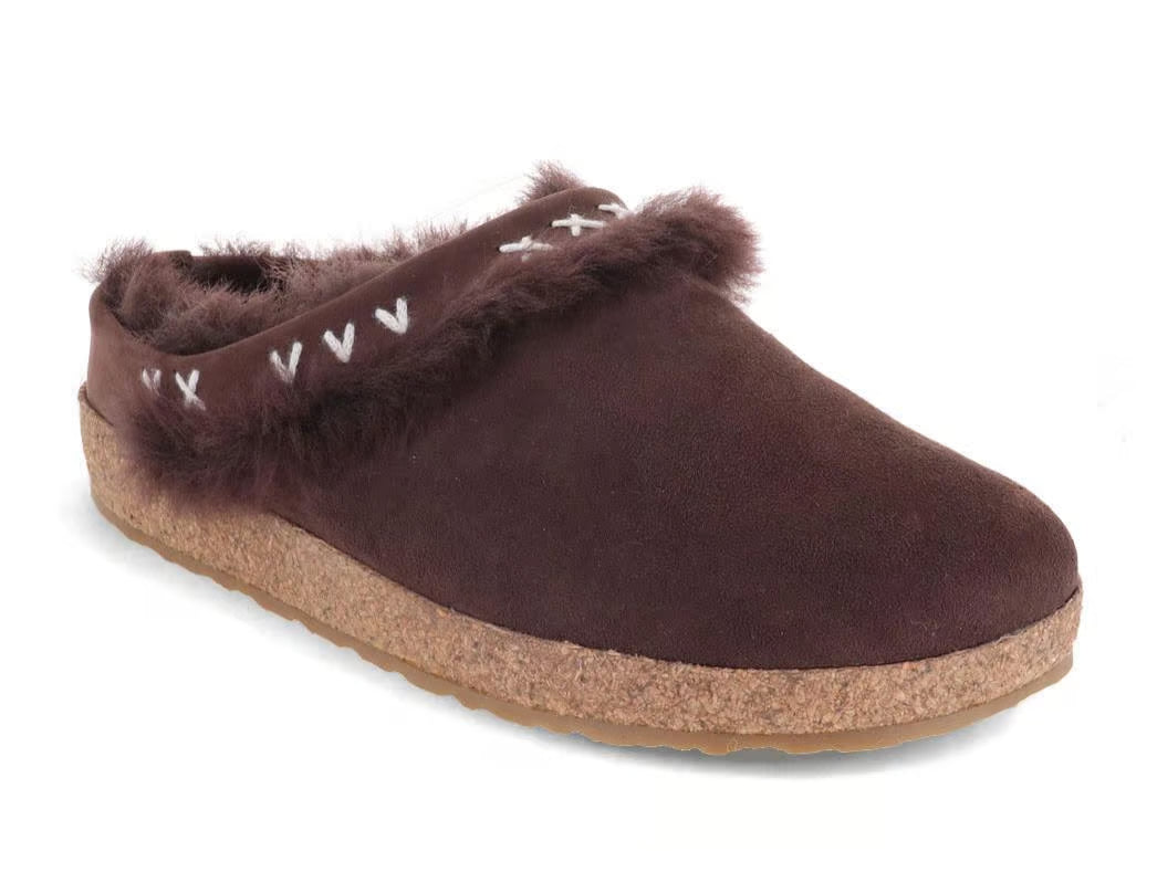 CLOGS HAFLING SHETLAND DUNKELBRAUN LAMMFELL 37 2010HW 64059010 PELLE