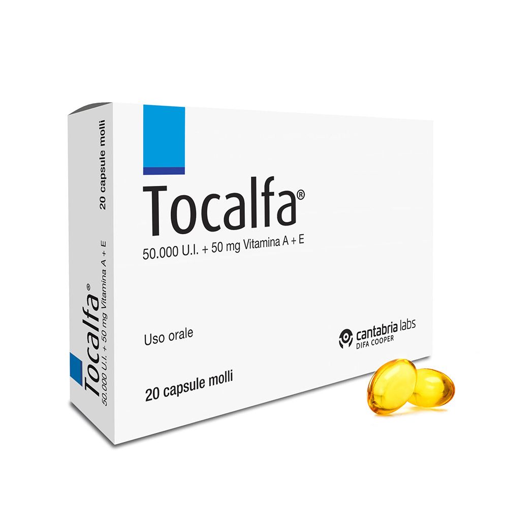 Tocalfa 50000 UI + 50 mg capsule molli 20 pz