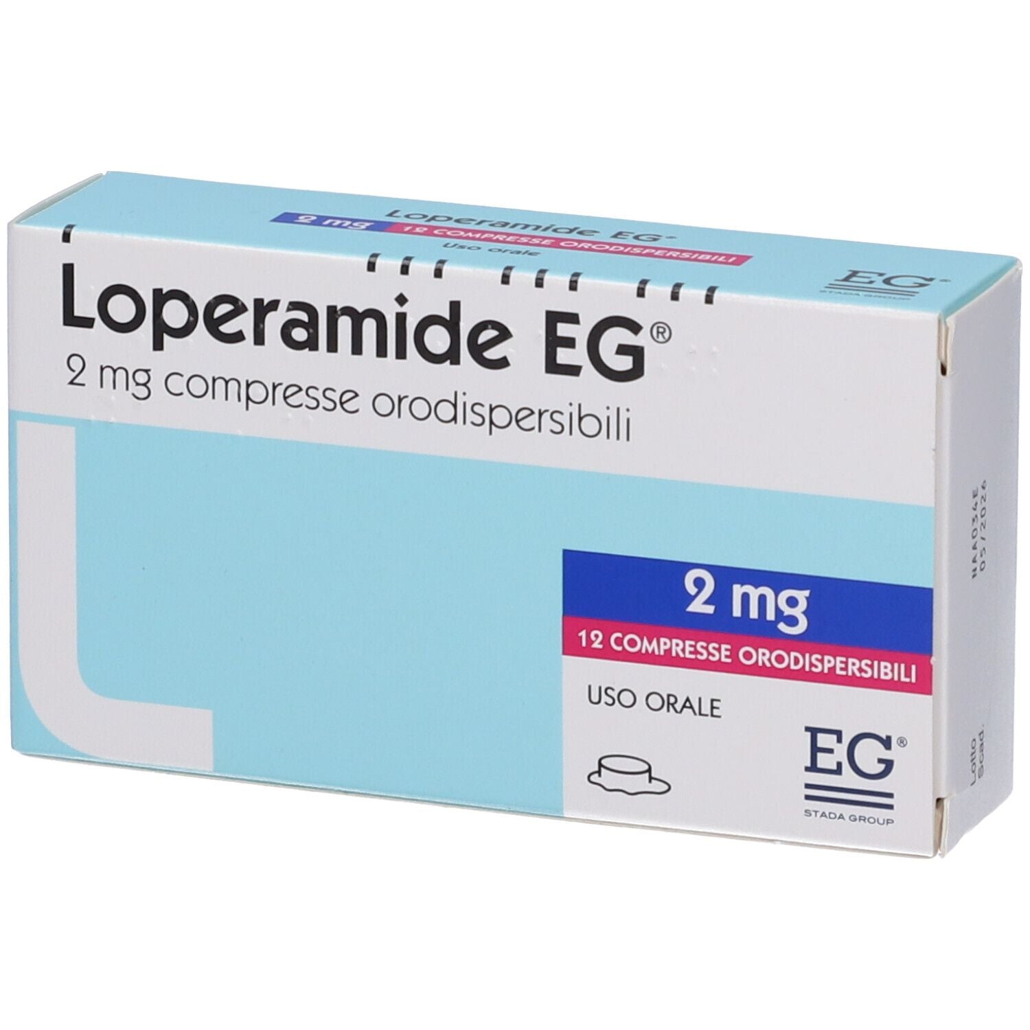 LOPERAMIDE EG 2 mg 12 Compresse Orodispersibili - LOPERAMIDE EG 2 mg 12 Compresse Orodispersibili
