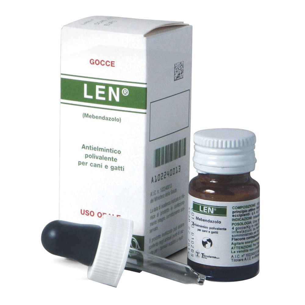 Len 150 Mg/G Gocce Orali Sospensione Per Gatti Cani Fino A 10 Kg Gatti E Cani (Cuccioli)