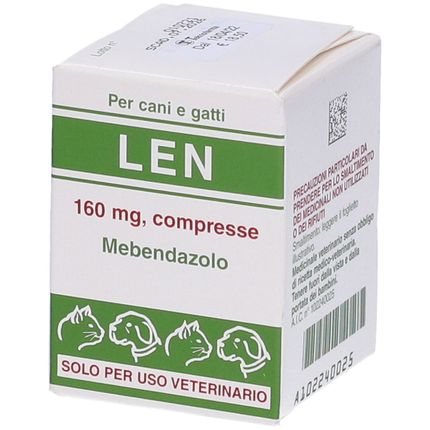 Len 160 Mg Compresse Per Cani E Gatti