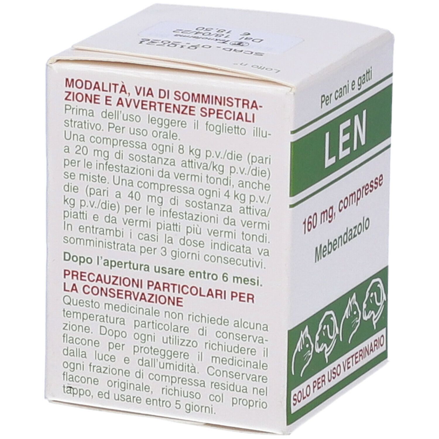 Len 160 Mg Compresse Per Cani E Gatti