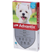 Advantix Spot-On Soluzione 6 Pipette 1 ml 100 mg + 500 mg - Per Cani Oltre 4 Kg Fino A 10 Kg