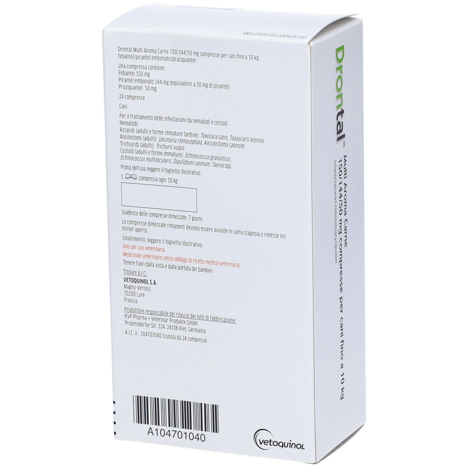 DRONTAL MULTI AROMA CARNE 24 compresse cani - DRONTAL MULTI AROMA CARNE 24 compresse cani