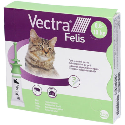 Vectra Felis Spot-On Soluzione 3 pipette 0,9 ml 423 mg + 42,3 mg - Per Gatti