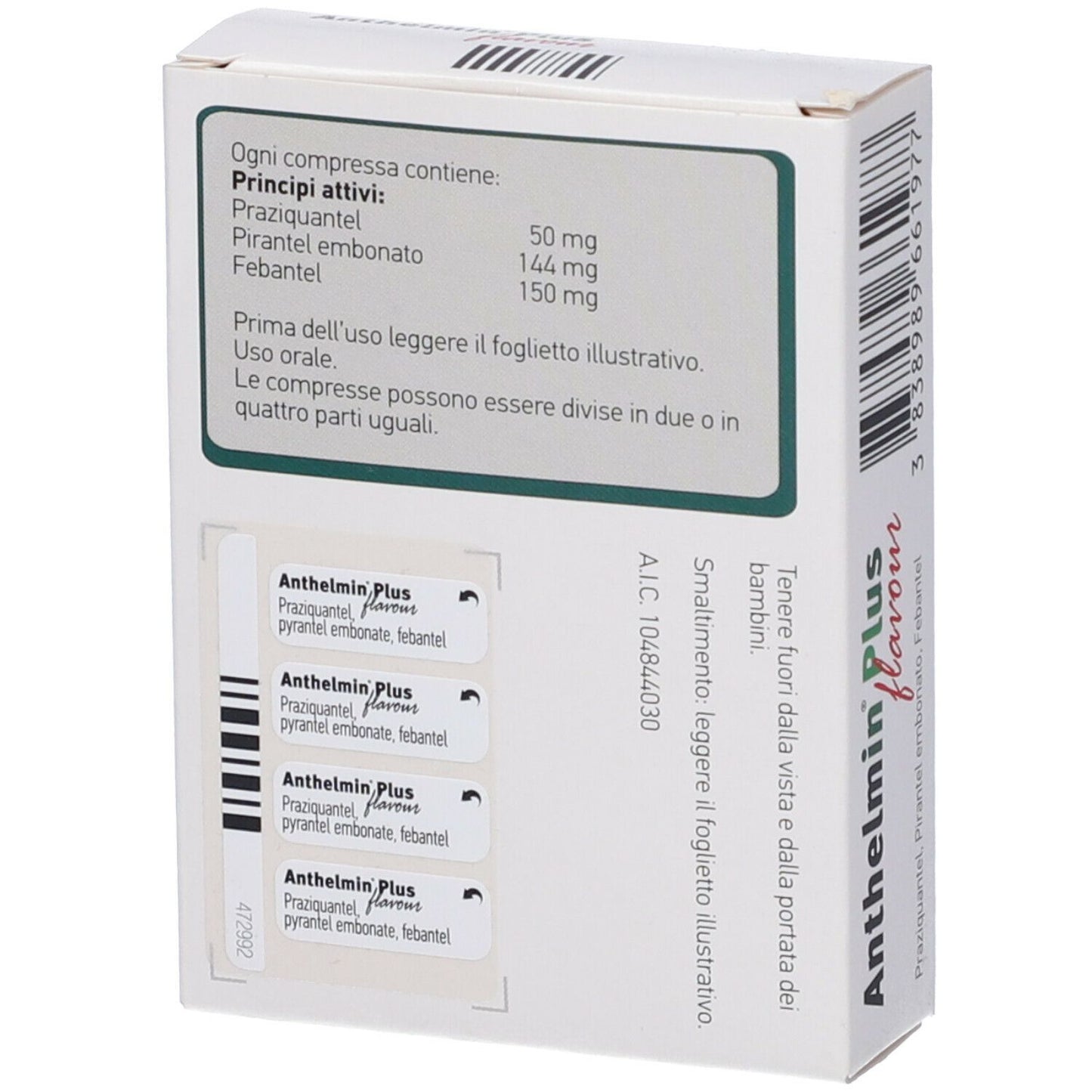 ANTHELMIN PLUS FLAVOUR 2 compresse divisibili 50 mg + 144 mg + 150 mg - Per cani