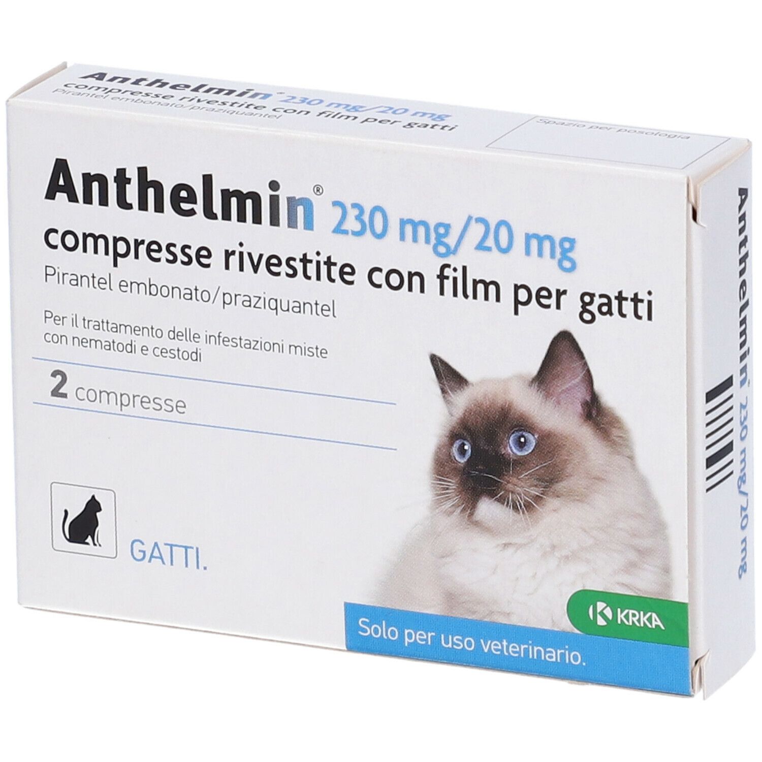 Anthelmin 230 Mg/20 Mg Compresse Rivestite Con Film Per Gatti - Anthelmin 230 Mg/20 Mg Compresse Rivestite Con Film Per Gatti