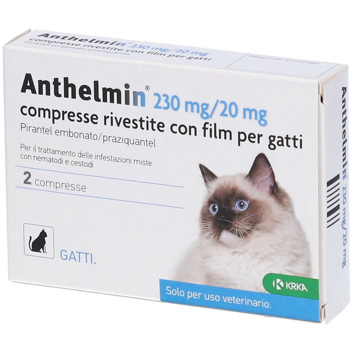 Anthelmin 230 Mg/20 Mg Compresse Rivestite Con Film Per Gatti