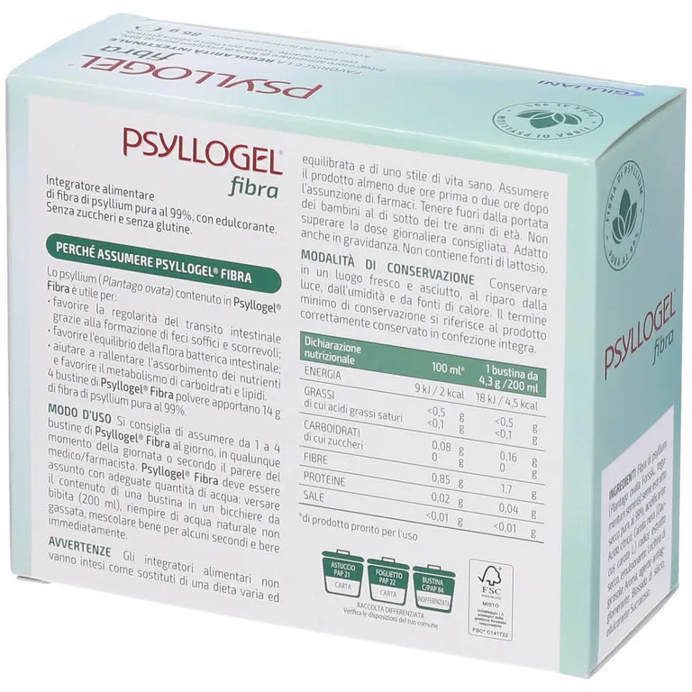 PSYLLOGEL® Fibra Arance Rosse Bustine 20 bustine Integratore Benessere Intestinale
