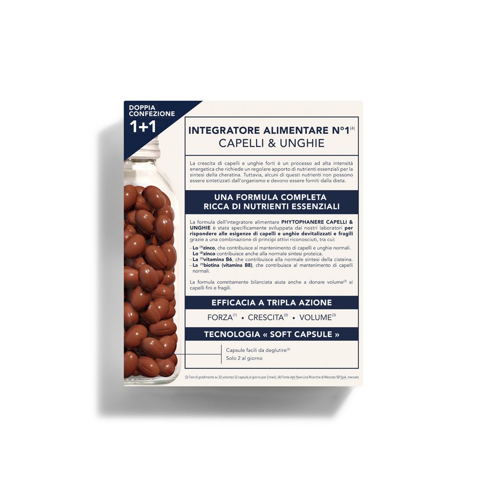 Phyto Phytophanere Per Capelli/Unghie - 180 Capsule (1+1)