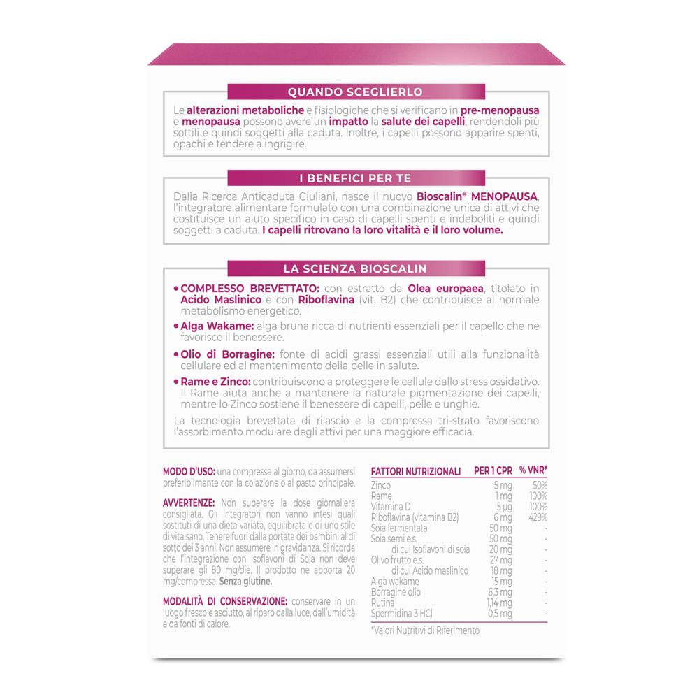 Bioscalin Menopausa 30 Compresse