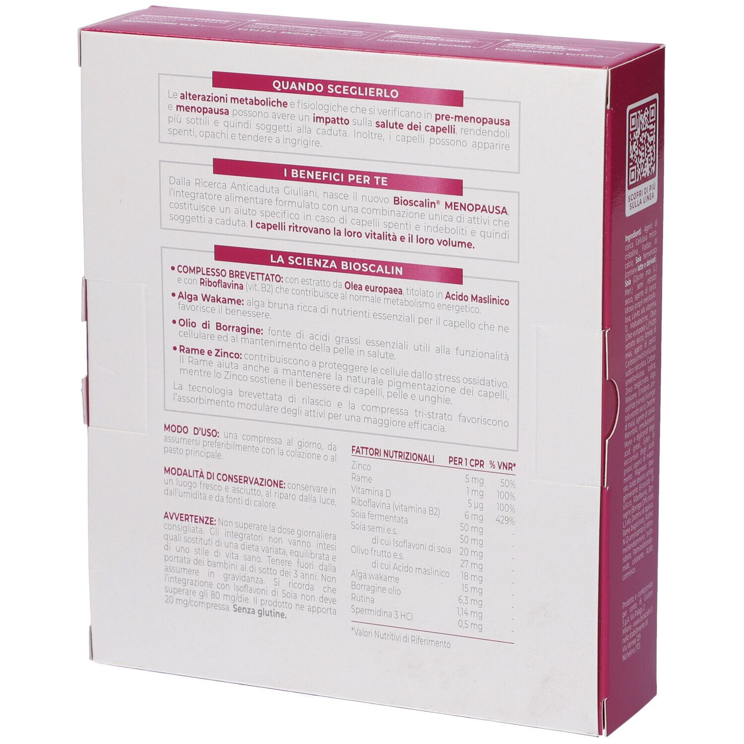 Bioscalin Menopausa 3 Mesi Trattamento 90 compresse