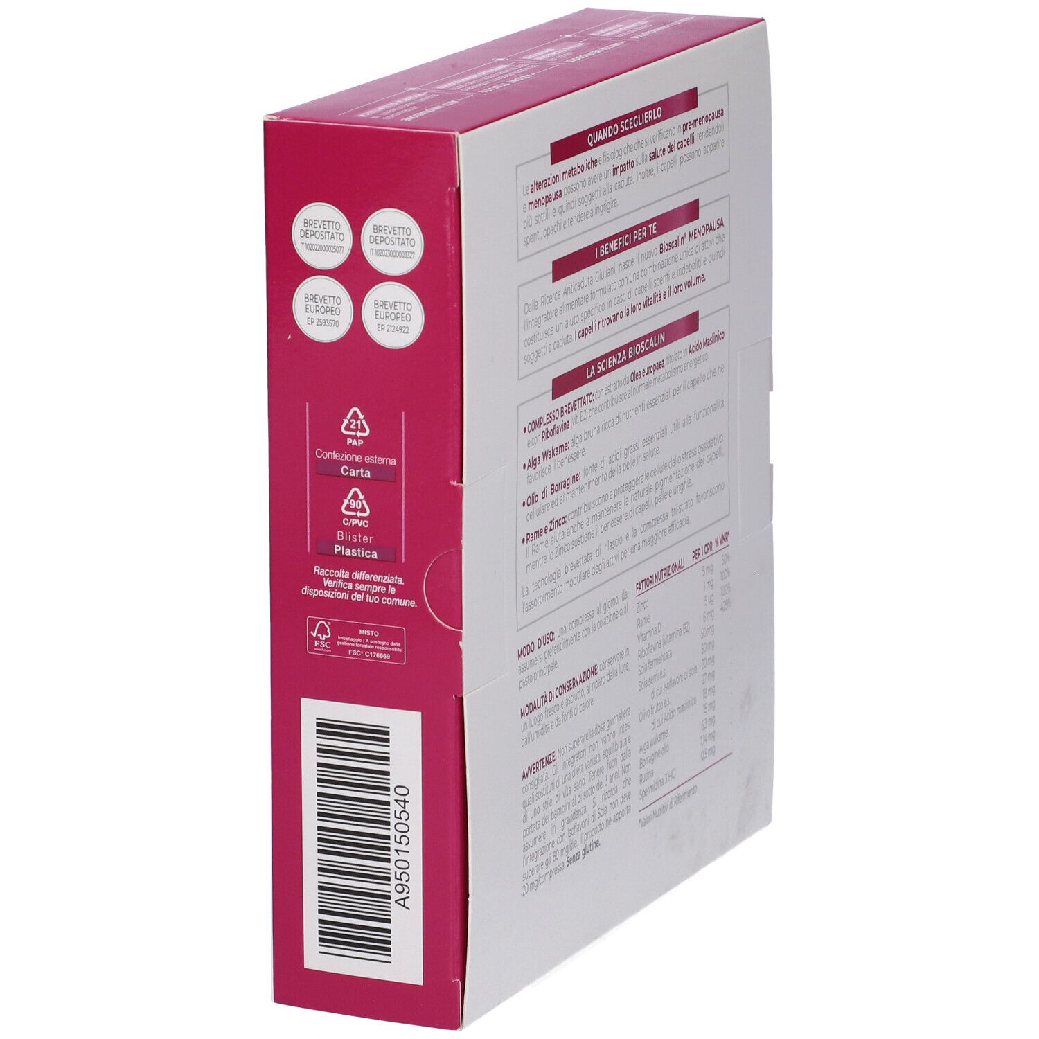 Bioscalin Menopausa 3 Mesi Trattamento 90 compresse