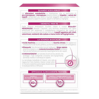 Bioscalin Menopausa Donna Trattamento Rinforzante Capelli 8 fiale