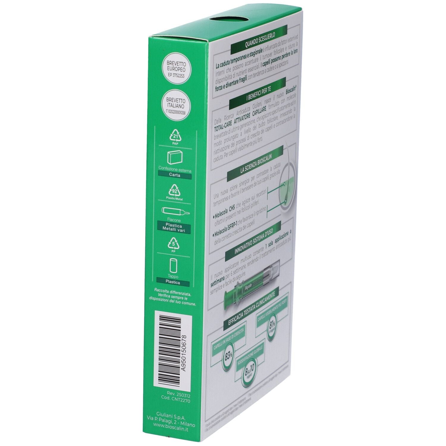 Bioscalin Attivatore Capillare Total Care 10ml - Bioscalin Attivatore Capillare Total Care 10ml