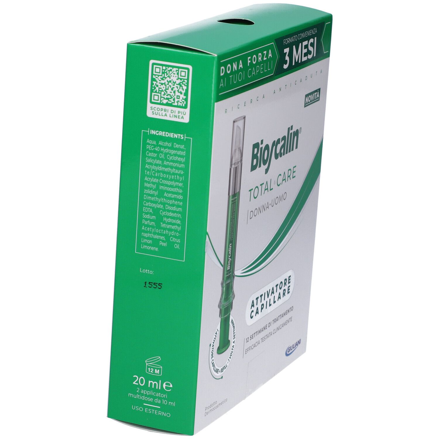 Bioscalin Attivatore Capillare 3 Mesi Trattamento Total Care 10ml+1 refill