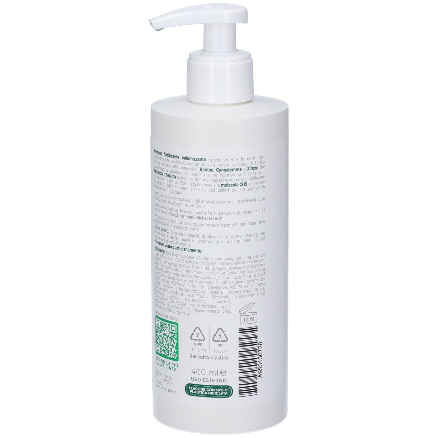 Bioscalin Nova Genina Shampoo Fortificante Volumizzante 400ml