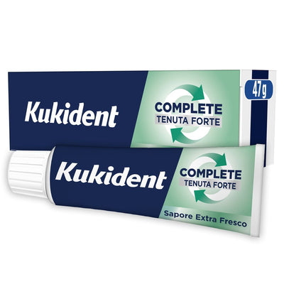 Kukident Complete Sapore Extra Fresco 47G Crema Adesiva per Dentiere