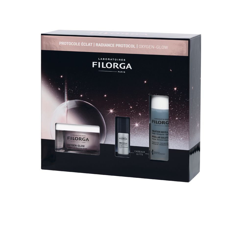 FILORGA XMAS Cofanetto OXYGEN GLOW 2025 1 OXYGEN GLOW CREMA 50ML + 1 NCEF REVITALIZE SERUM 5 ML + 1 SOLUZIONE MICELLARE 50 ML