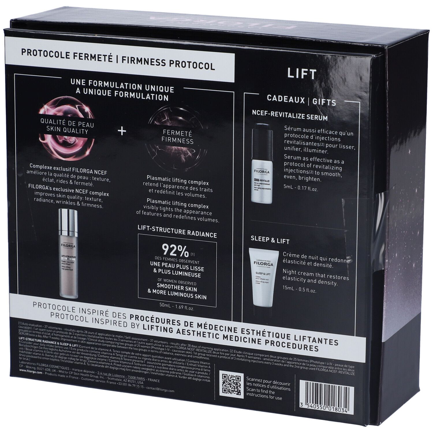 FILORGA XMAS Cofanetto LIFT STRUCTURE 2025 1 LIFT STRUCTURE RADIANCE 50 ML + 1 NCEF REVITALIZE SERUM 5 ML + 1 SLEEP & LIFT15 ML