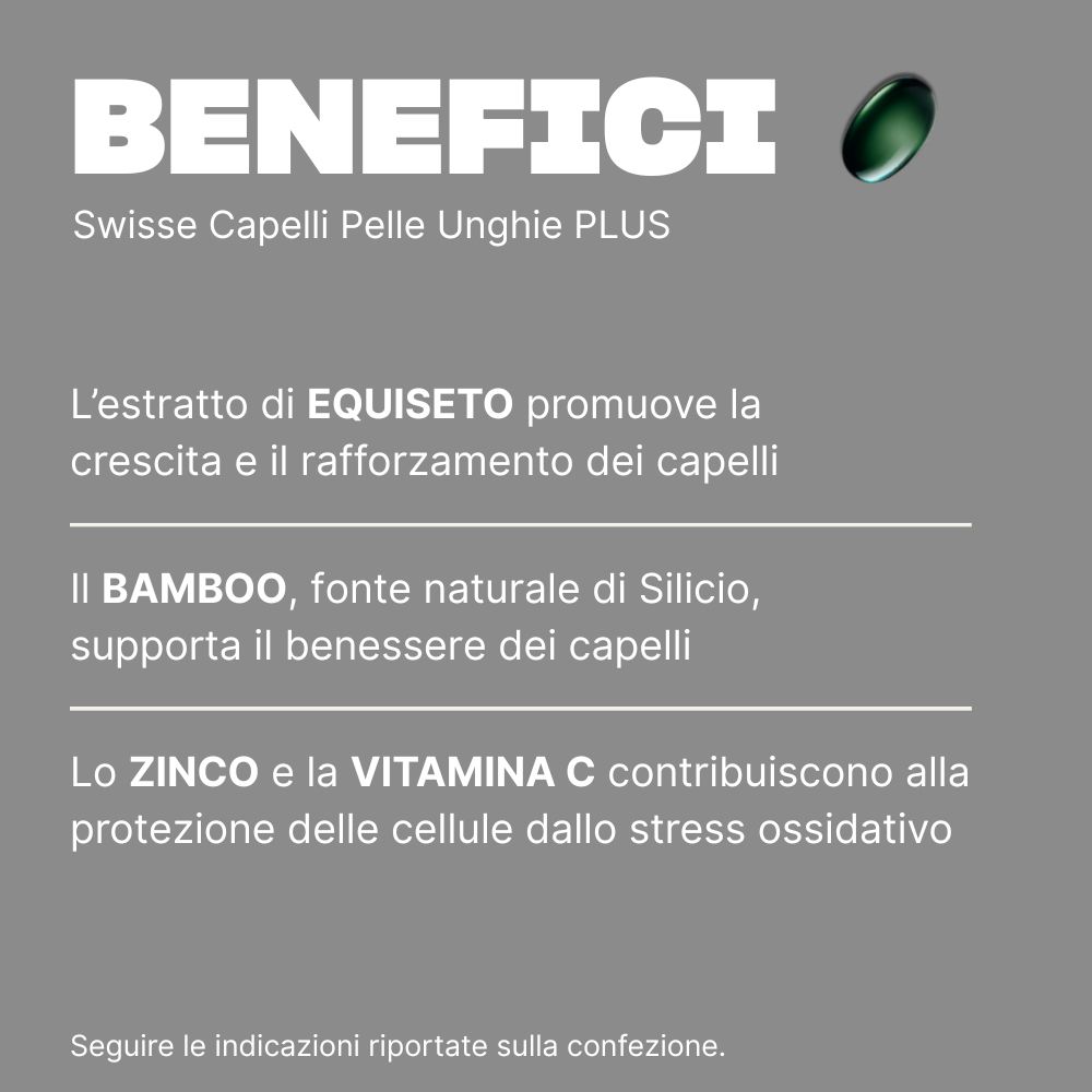 Swisse Capelli Pelle Unghie Plus Integratore Capsule Molli