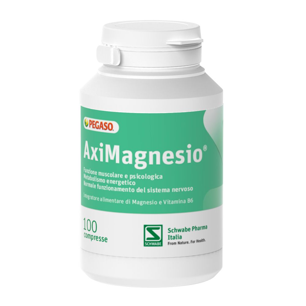 Schwabe Pharma, Aximagnesio, 100 Compresse Integratore di Magnesio