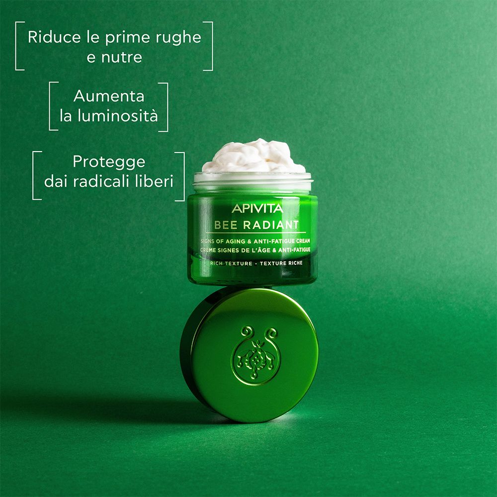 APIVITA Bee Radiant Crema Segni dell'età e Anti-Fatica - Texture Ricca 50 ML
