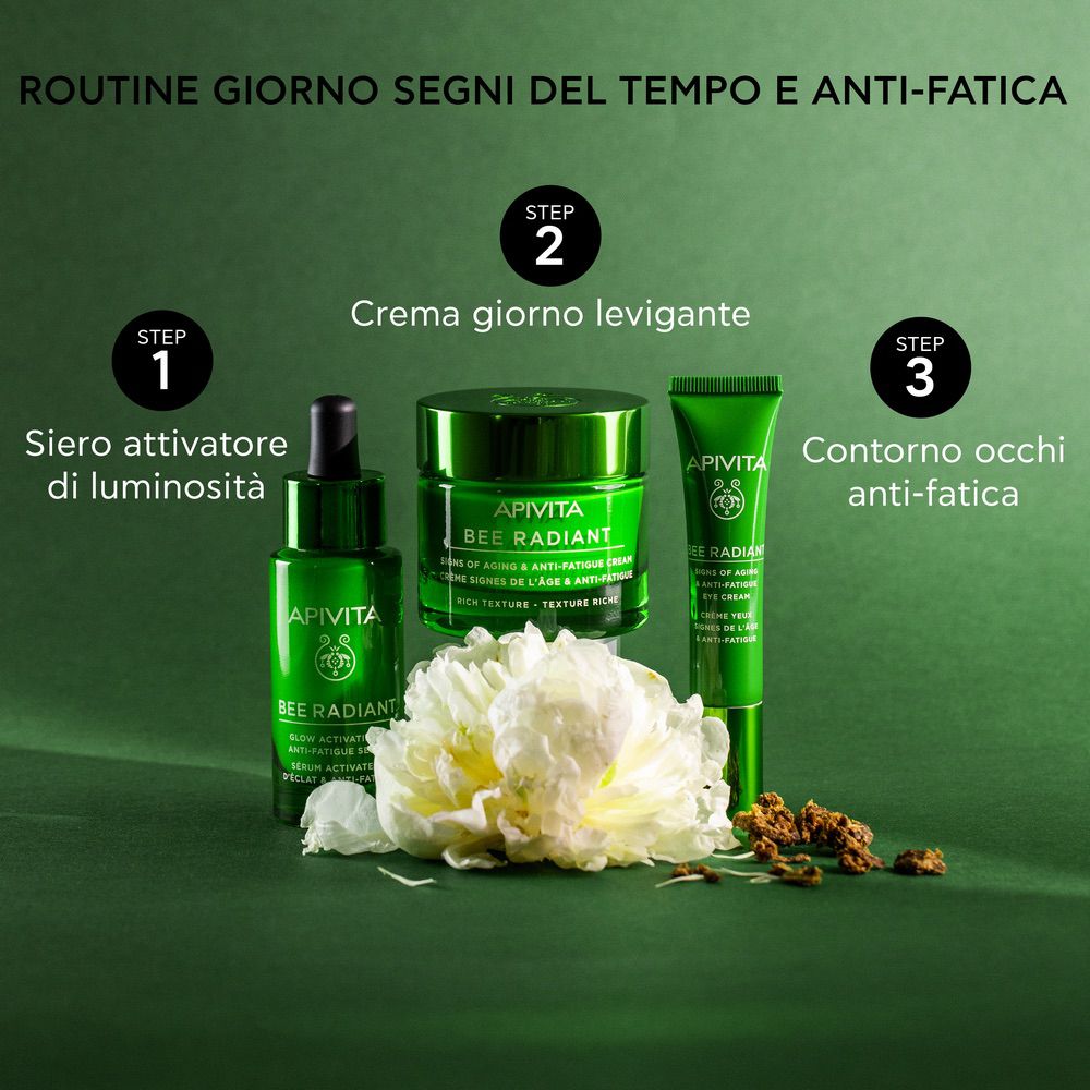 APIVITA Bee Radiant Crema Segni dell'età e Anti-Fatica - Texture Ricca 50 ML
