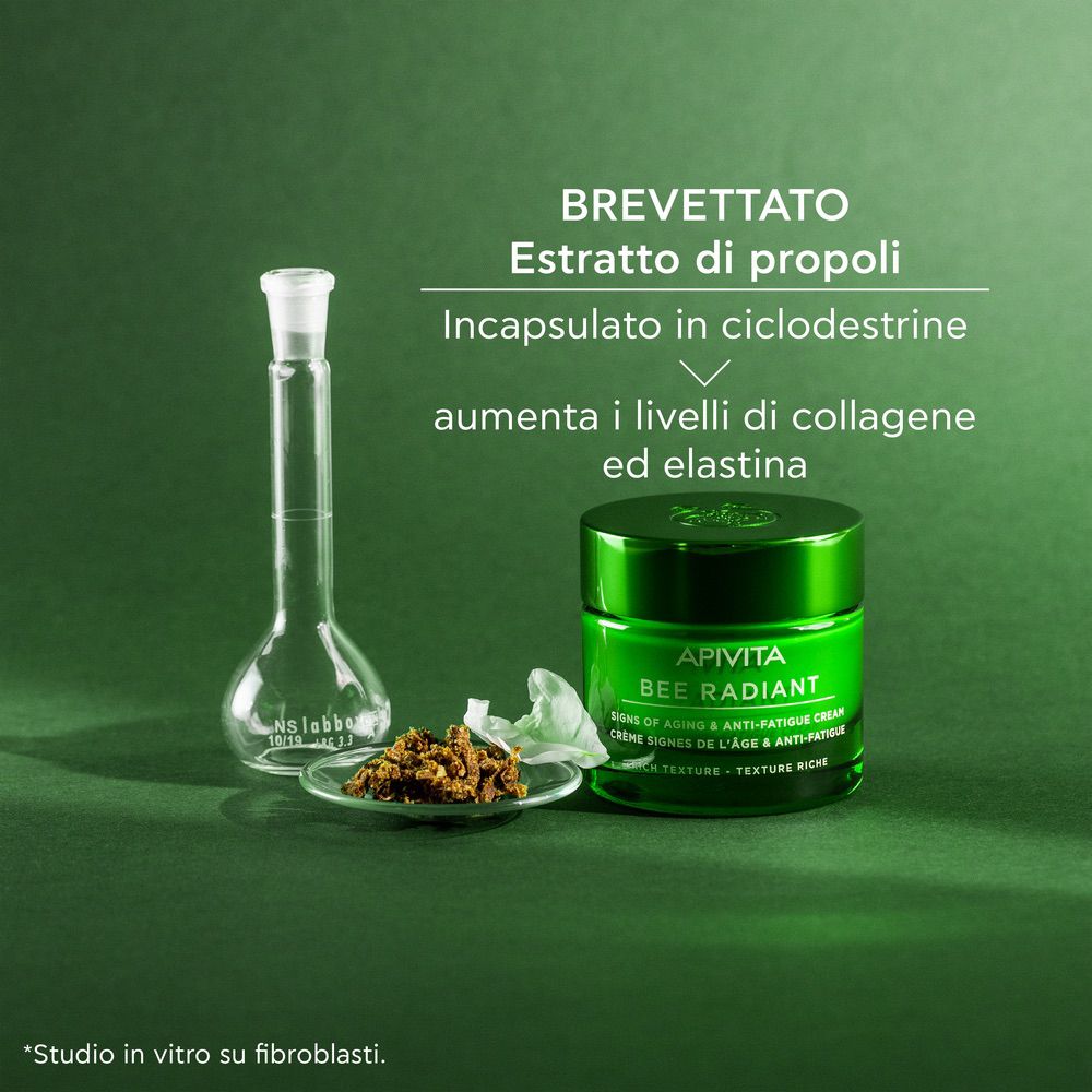 APIVITA Bee Radiant Crema Segni dell'età e Anti-Fatica - Texture Ricca 50 ML