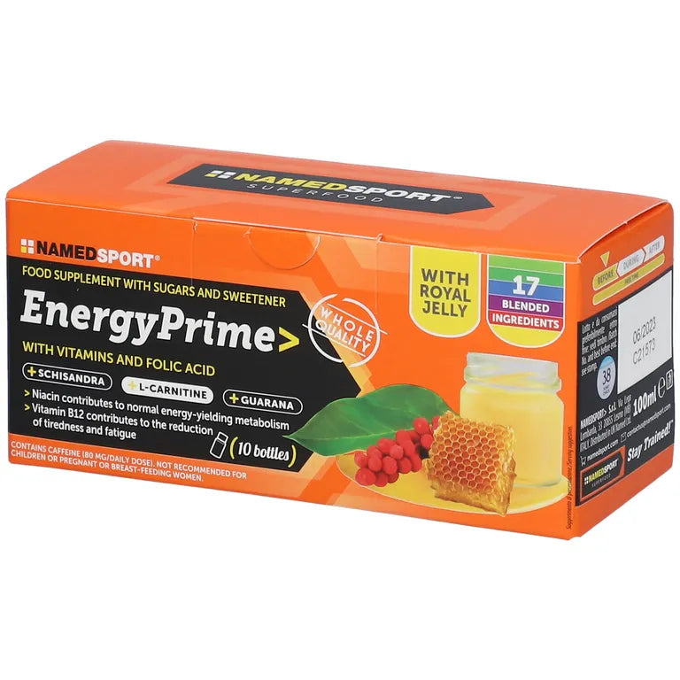 Energy Prime 10 flaconcini - Integratori per resistenza alla fatica - Named Sport