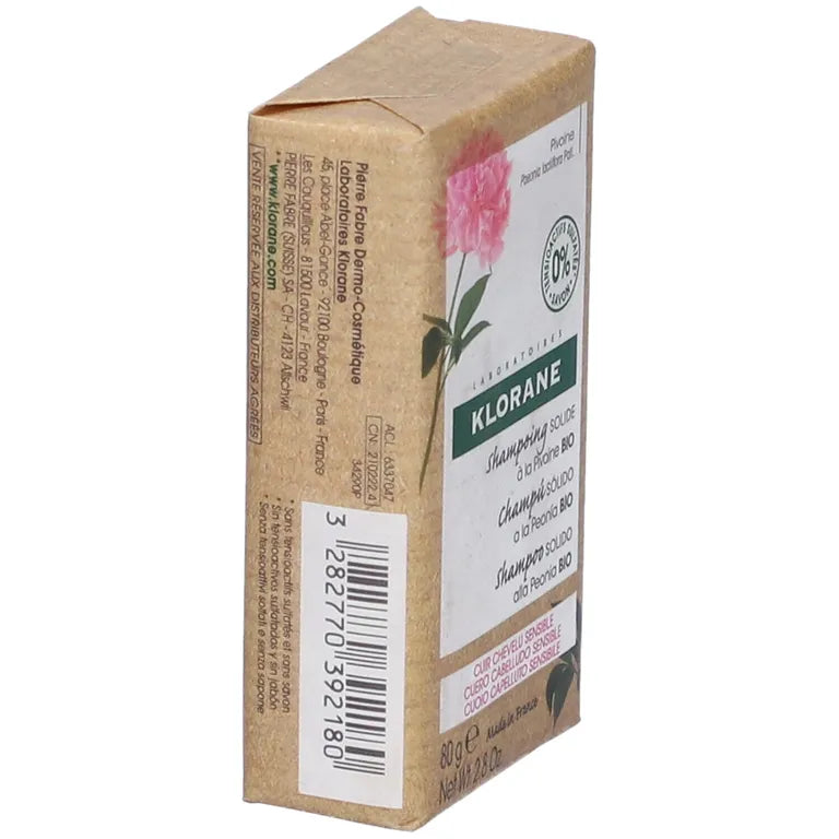 KLORANE Shampoo Solido Peonia 80 g - Per Capelli Sensibili