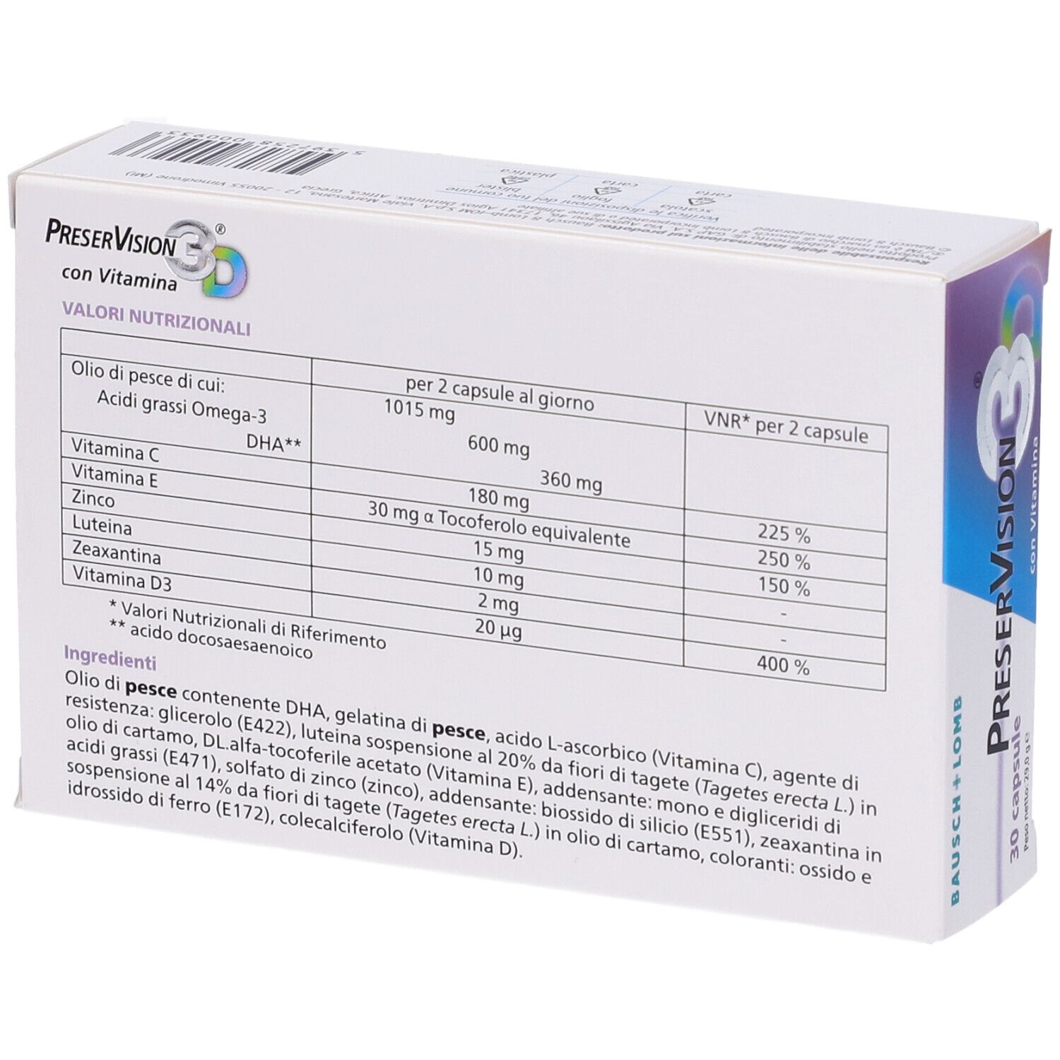 Preservision 3D - 30 capsule molli