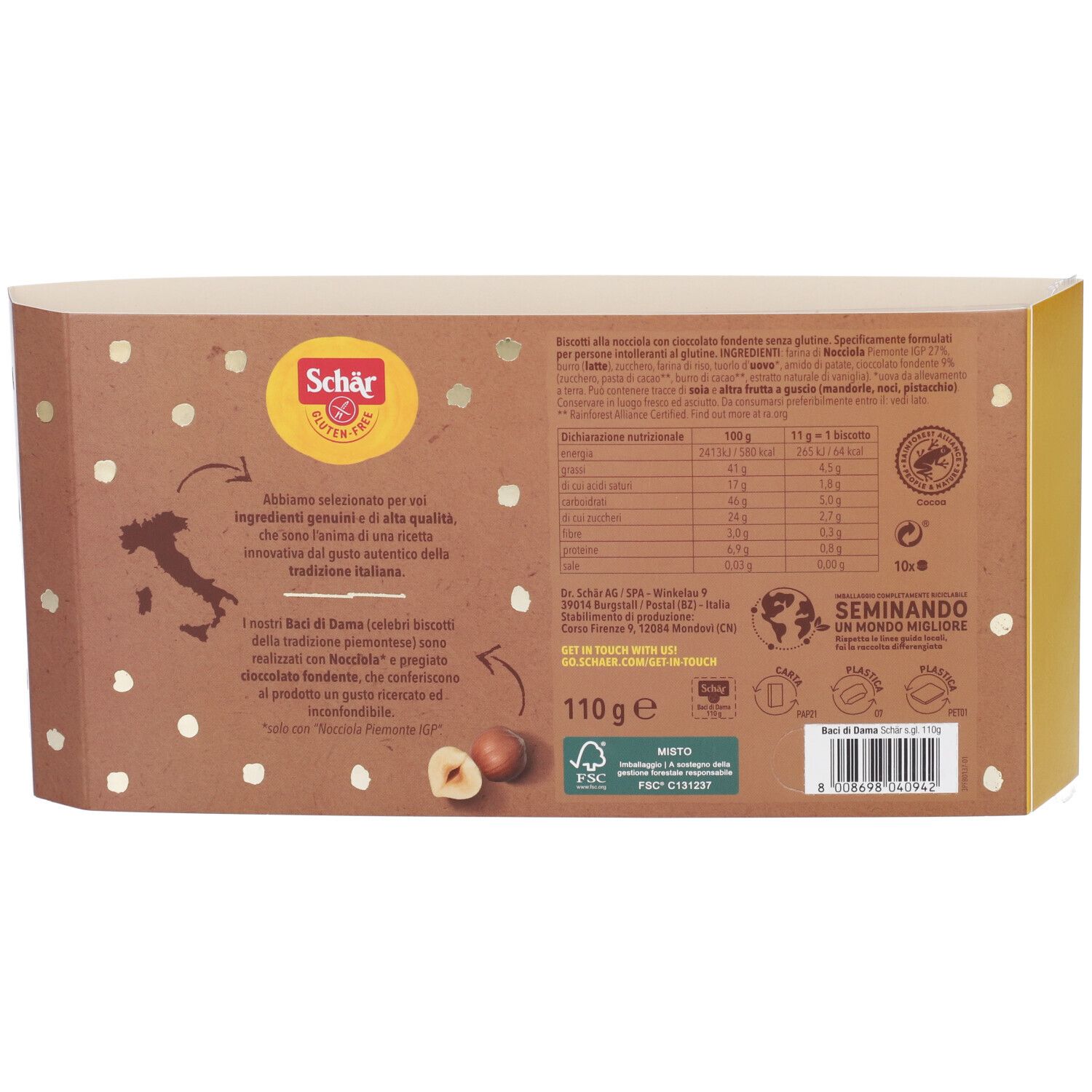 Schar Baci Di Dama 100 g - Schar Baci Di Dama 100 g