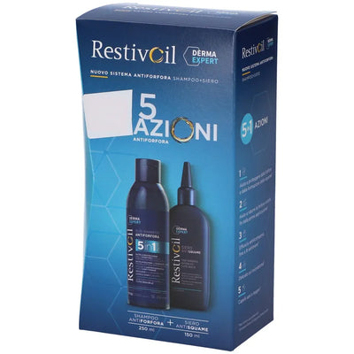 Restivoil Derma Expert Sistema Antiforfora 5 in 1 Shampoo + Siero