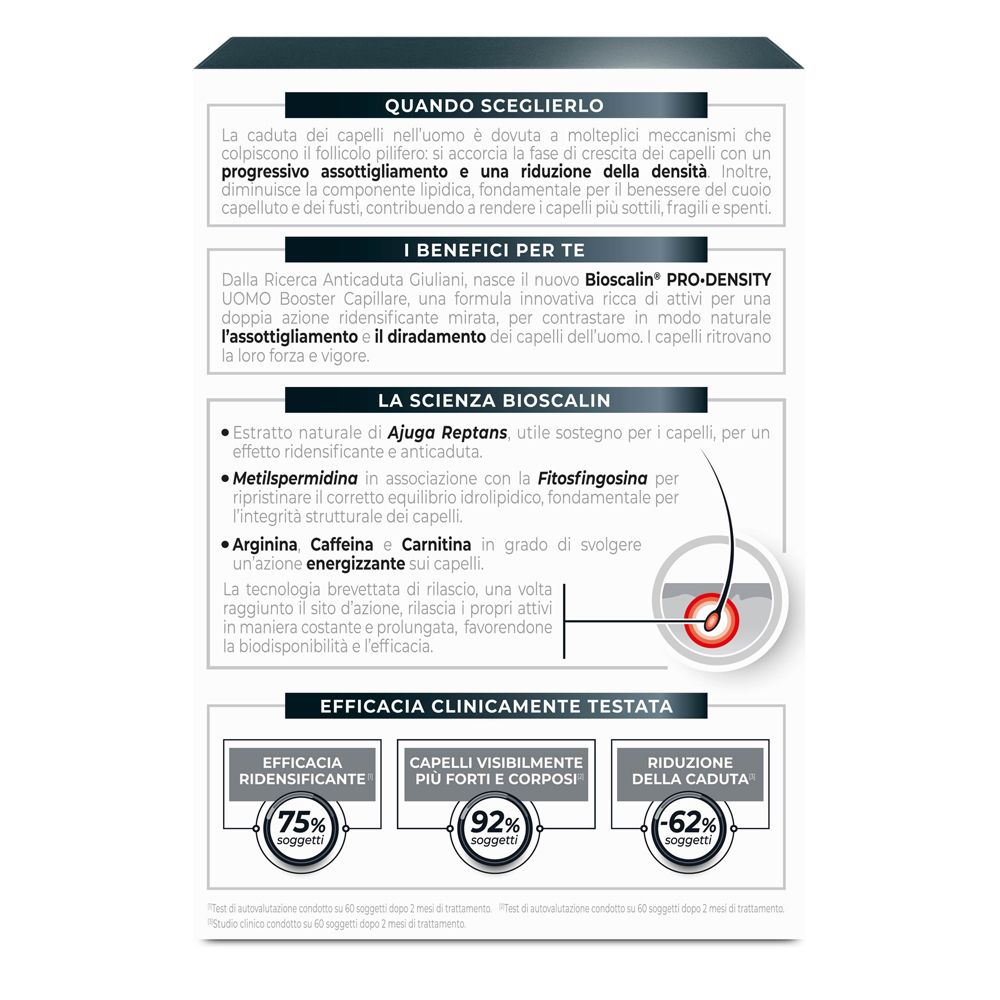 Bioscalin Pro-Density Uomo Booster Capillare 1 Mese Trattamento 8 fiale