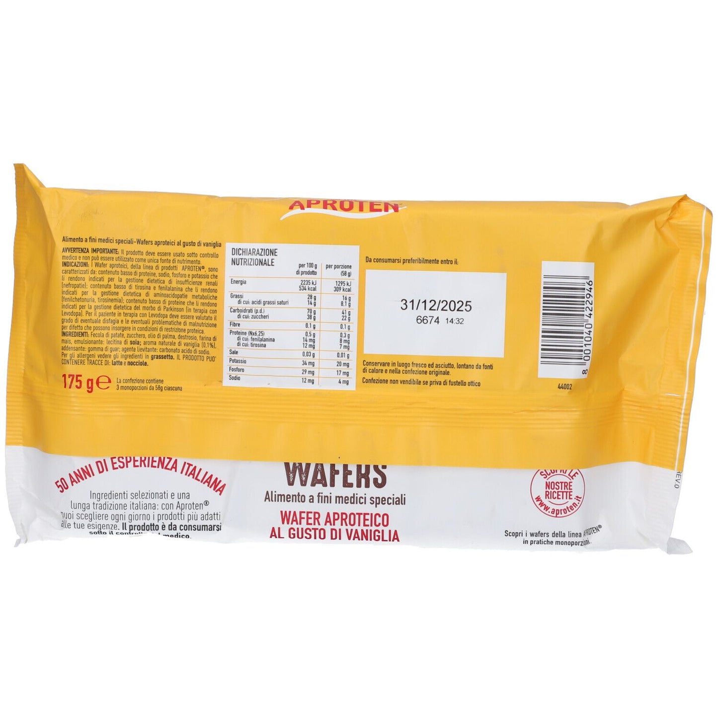 Aproten Wafer Vaniglia 175 g