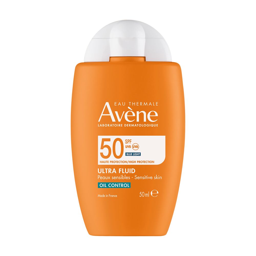 Eau Thermale Avène Ultra Fluid Oil Control SPF50 50ml - Protezione solare per pelle con imperfezioni
