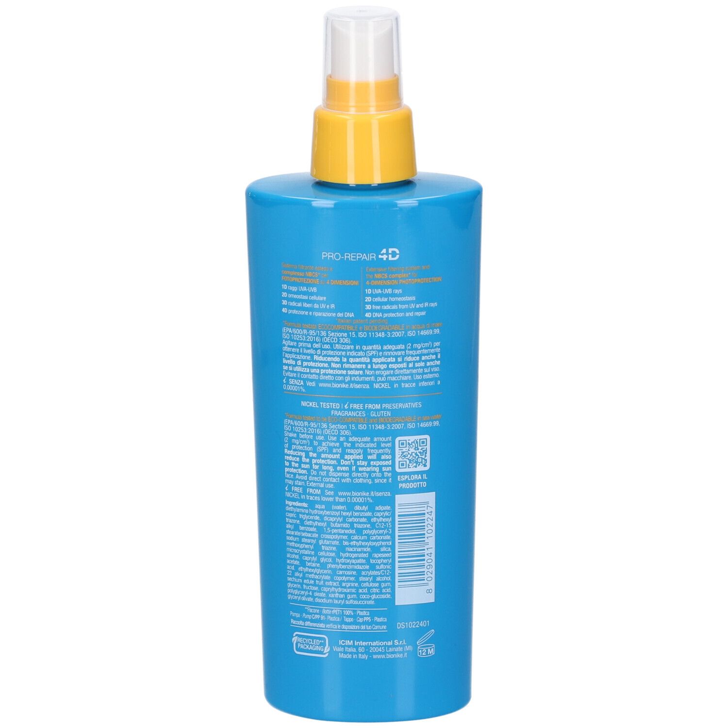 BioNike Defence Sun Pro-Repair 4D SPF 30 Latte Spray Protezione Alta 200 Ml