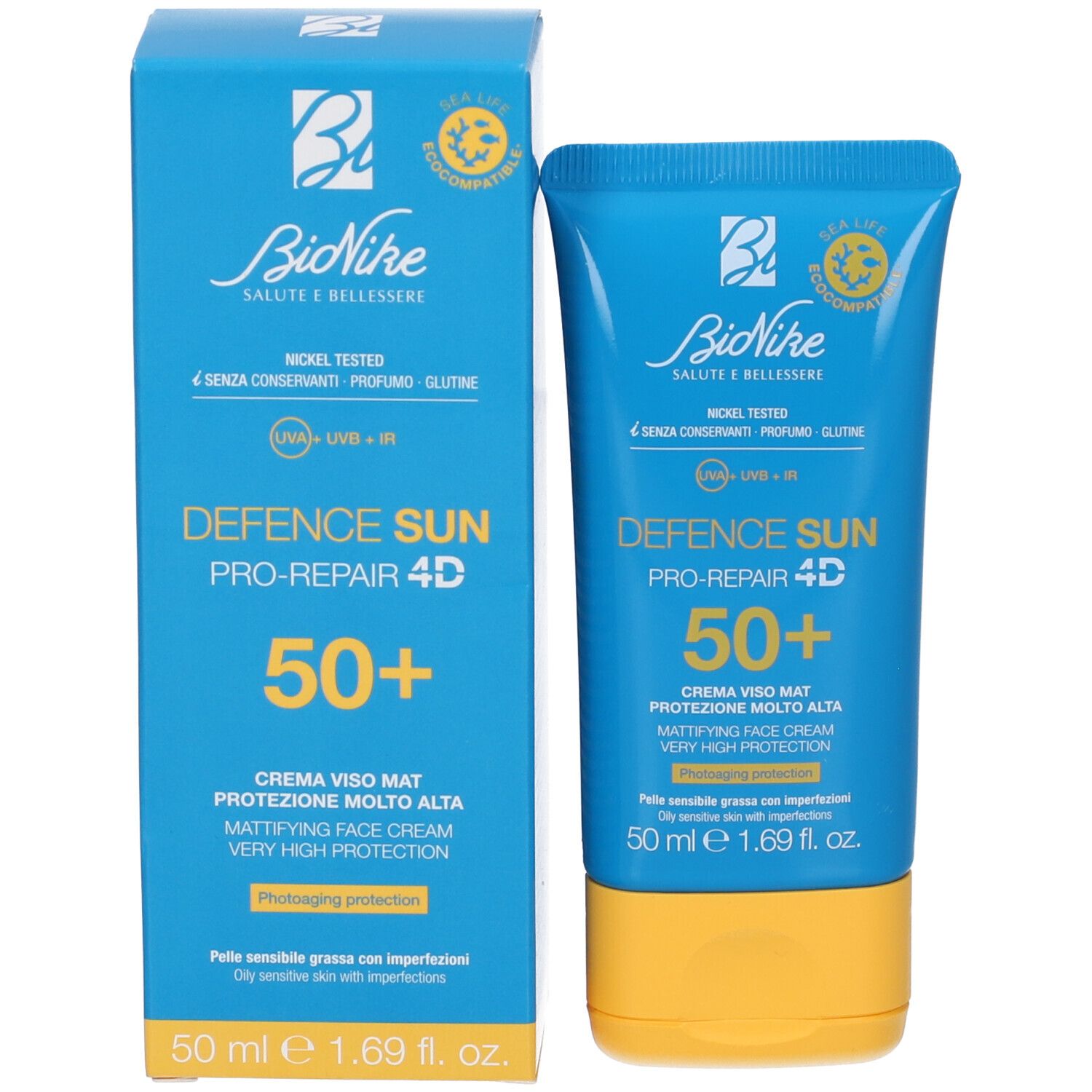 Bionike Defence Sun 50+ Crema Viso Mat 50 Ml - Bionike Defence Sun 50+ Crema Viso Mat 50 Ml