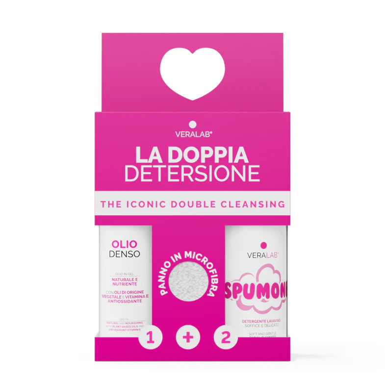 Veralab Kit Doppia Detersione TRAVEL 1 olio denso 30ml +1 spumone 50 ml - Veralab Kit Doppia Detersione TRAVEL 1 olio denso 30ml +1 spumone 50 ml