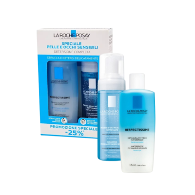 La Roche Posay Respectissime Cofanetto Mousse Micellare E Struccante Occhi Bifasico