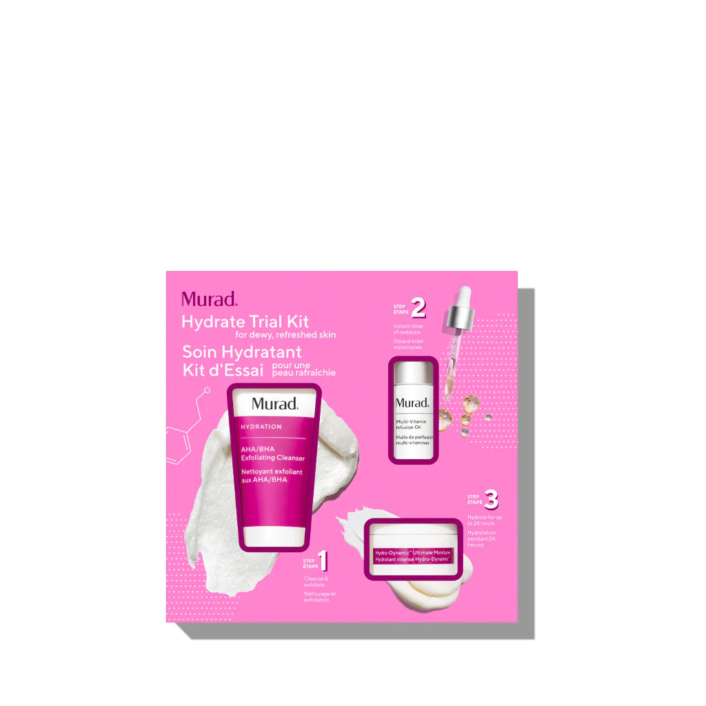 MURAD SMOOTH + HYDRATE WITH CLINICALLY PROVEN ACIDS KIT AHA/BHA EXFOLIATING CLEANSER 148ML + HYDRO DYNAMIC ULTIMATE MOISTURE 50ML