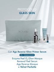MIAMO PROTOCOLLO GLASS SKIN COFANETTO XMAS 2026 AGE REVERSEGLOW PRIMER SERUM 30ML+AGE REVERSE MASQUE 10ML+ENZYME PEEL O2 GLOW MASQUE 25ML+RENEWAL PEEL SERUM 5ML
