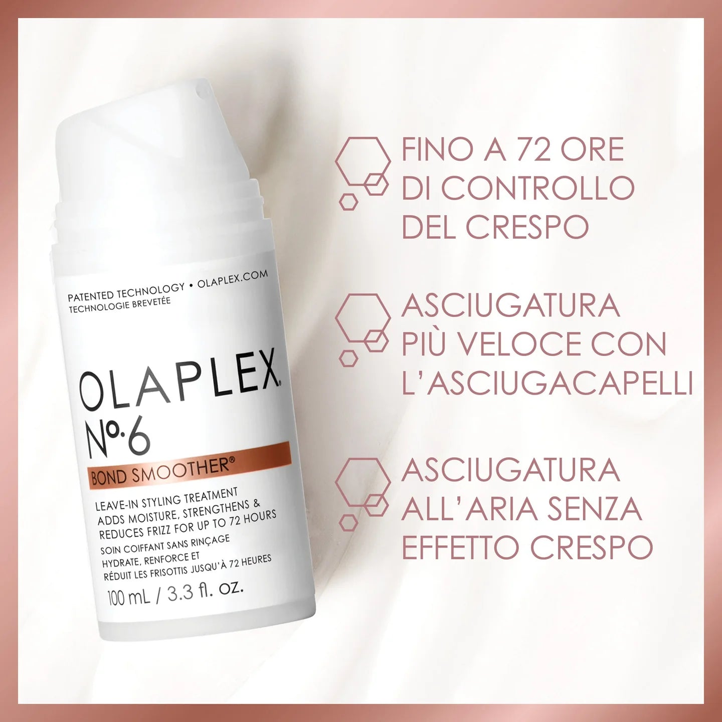 OLAPLEX N.6 Bond Smoother 100ml Trattamento styling senza risciacquo, anticrespo fino a 72 ore - OLAPLEX N.6 Bond Smoother 100ml Trattamento styling senza risciacquo, anticrespo fino a 72 ore