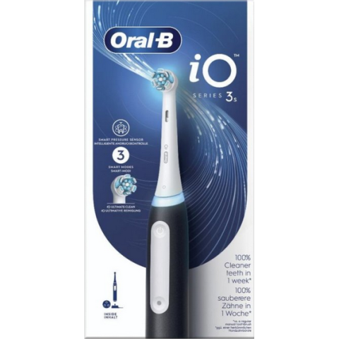 Oral-B IO 3S Spazzolino Elettrico Nero - Oral-B IO 3S Spazzolino Elettrico Nero
