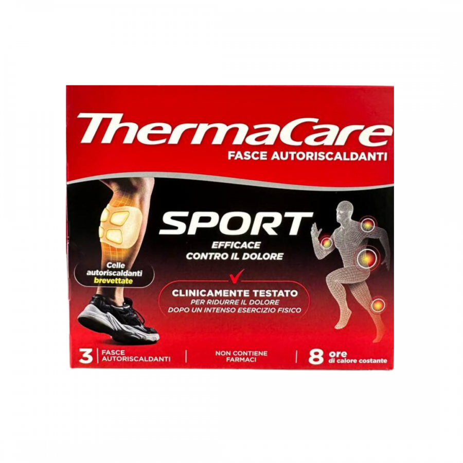 ThermaCare Sport Fasce Autoriscaldanti 3 Pezzi per Sollievo Muscolare 8 Ore di Calore