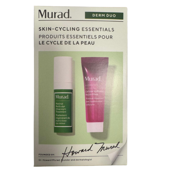 MURAD DERM DUO SKYN-CYCLING ESSENTIALS 1 RETINAL RESCULPT OVERNIGHT TREATMENT 5 ML + 1 CELLULAR HYDRATION REPAIR MASK 10ML - MURAD DERM DUO SKYN-CYCLING ESSENTIALS 1 RETINAL RESCULPT OVERNIGHT TREATMENT 5 ML + 1 CELLULAR HYDRATION REPAIR MASK 10ML